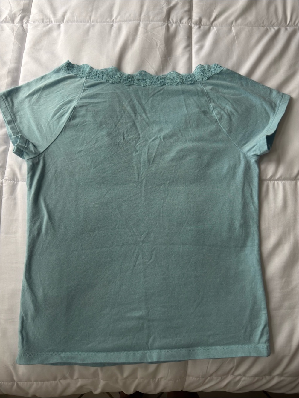 Old Navy Lace-Trim V-Neck Camisole — Light Teal - Picture 3 of 3